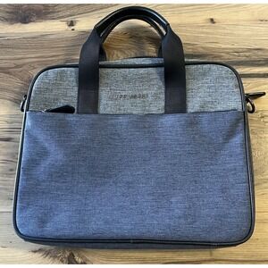 Ted Baker Briefcase Document Messenger Bag  Laptop Grey Blue 12X15.5 Inches